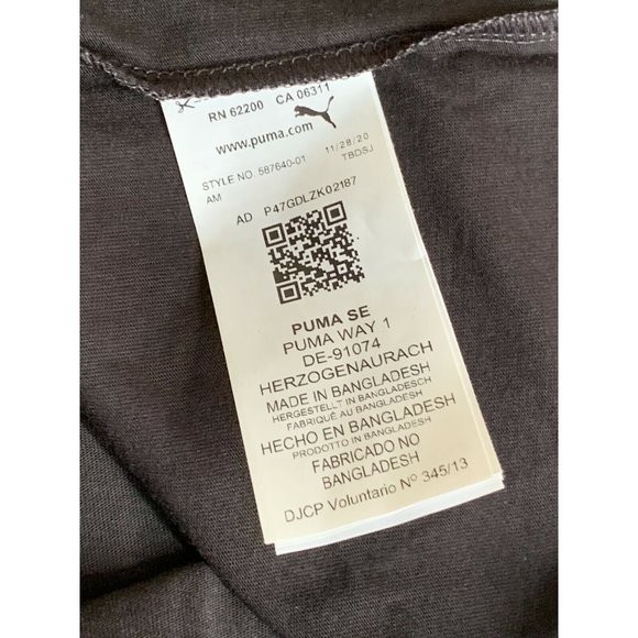 Men’s TShirt Size 4XL PUMA Tilt Tape Tee Black Short Sleeve Crew Neck 100%Cotton - Picture 10 of 10